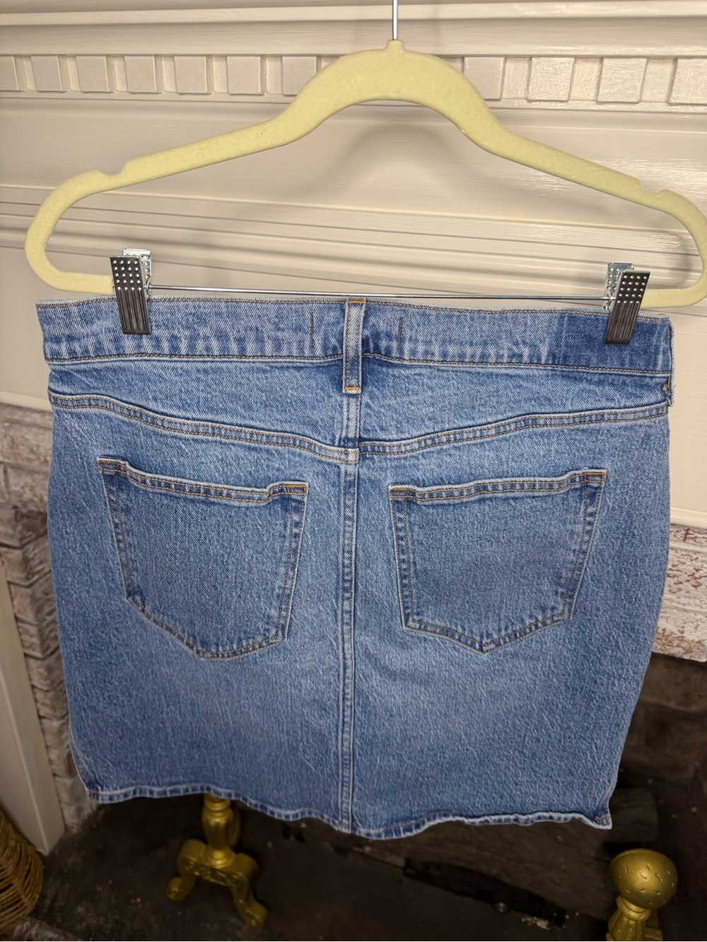 Abercrombie & Fitch mid rise vintage wash Medium Blue Denim Mini Skirt - Picture 4 of 4